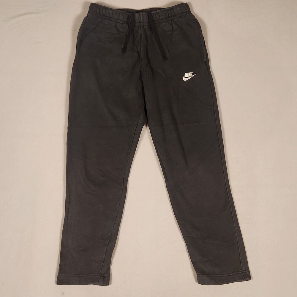 Nike Sweatpants Mens Medium Black Joggers Swoosh Logo Athletic Lounge Pants